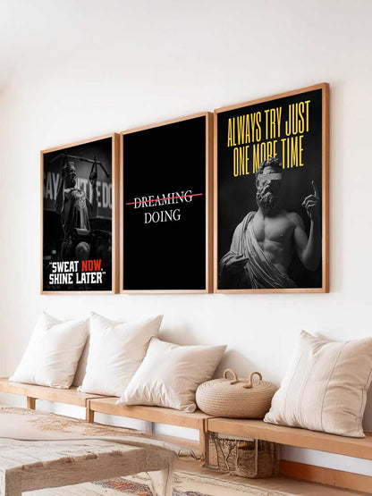 Workout Motivational Gym Wall Art Paintings for Living Room Bedroom