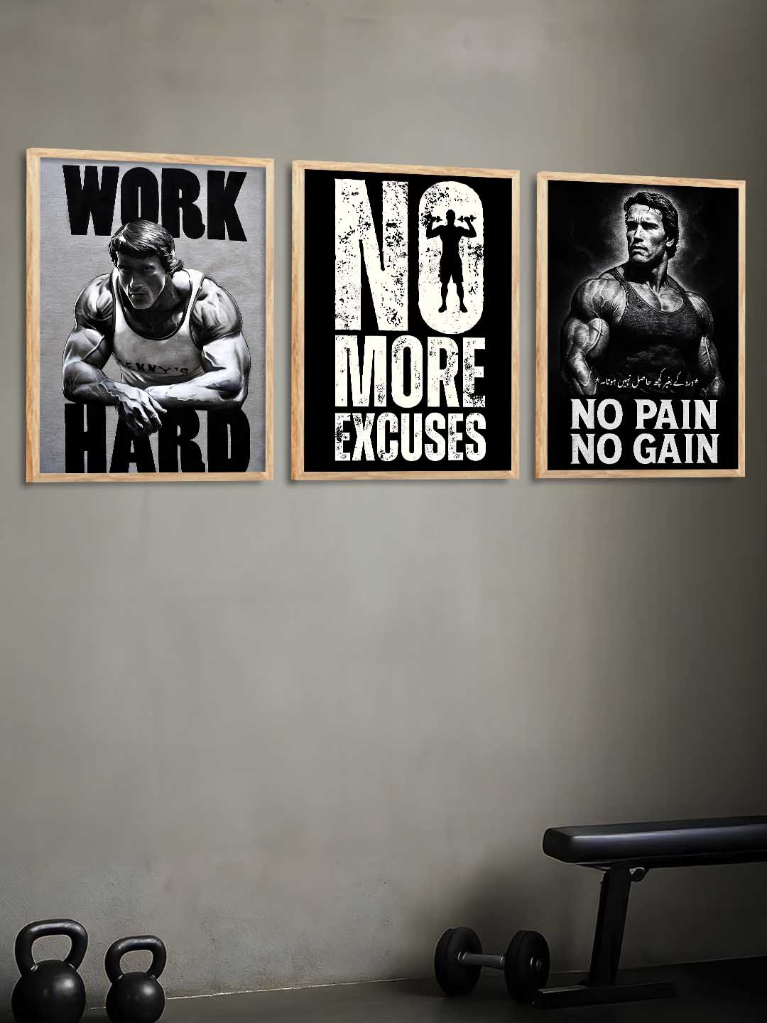 Bodybuilding Motivational Gym Wall Art Paintings for Living Room Bedroom
