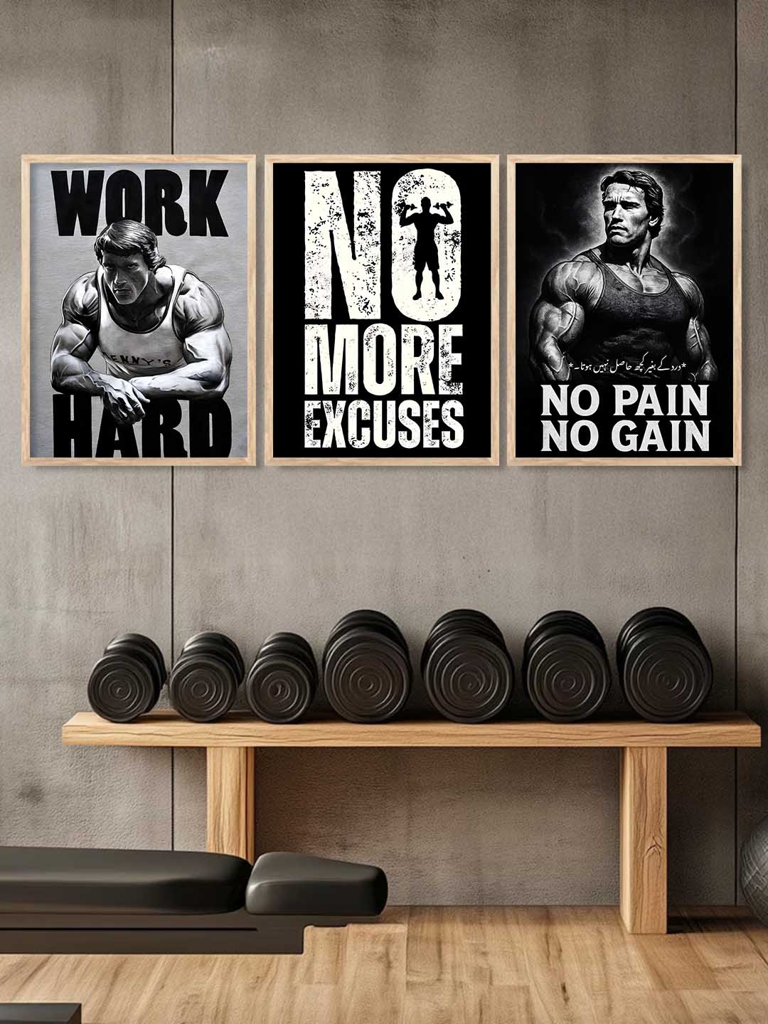 Bodybuilding Motivational Gym Wall Art Paintings for Living Room Bedroom