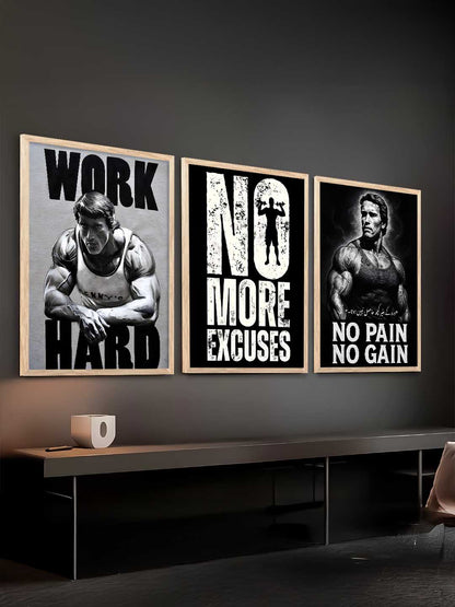 Bodybuilding Motivational Gym Wall Art Paintings for Living Room Bedroom