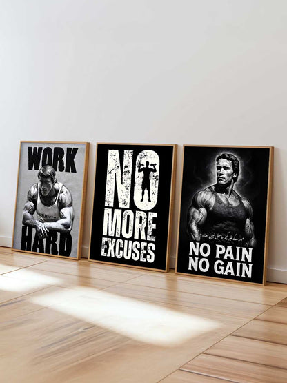 Bodybuilding Motivational Gym Wall Art Paintings for Living Room Bedroom