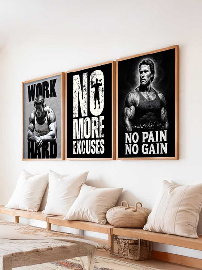 Bodybuilding Motivational Gym Wall Art Paintings for Living Room Bedroom