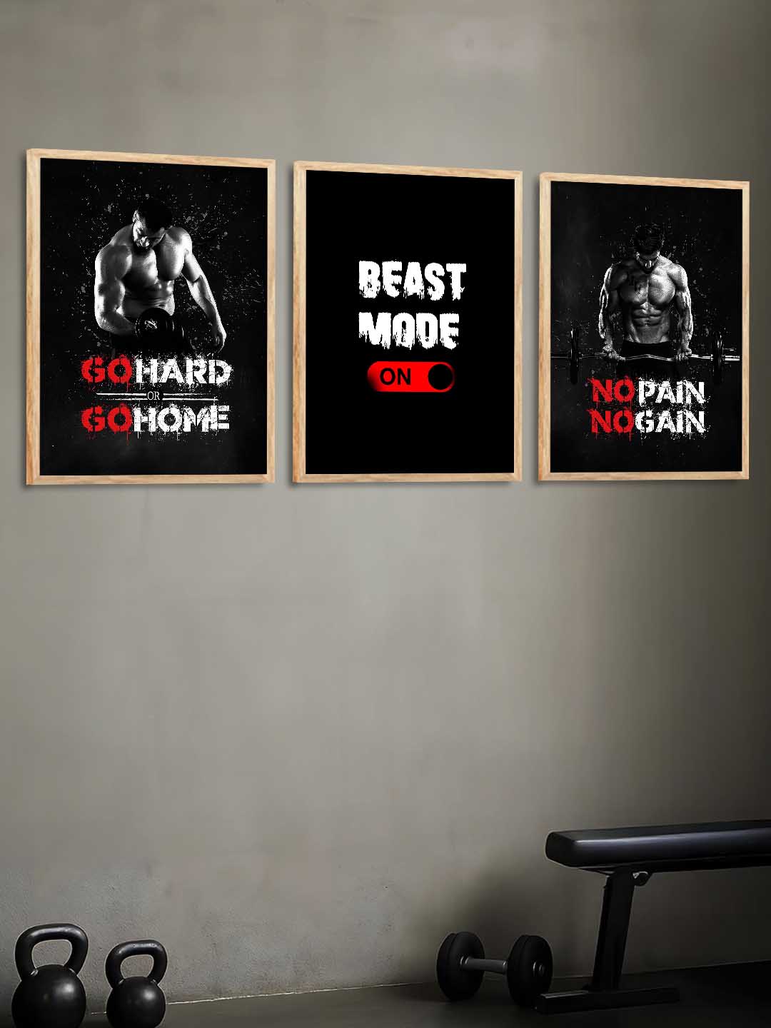 Bodybuilding Motivational Gym Wall Art Paintings for Living Room Bedroom