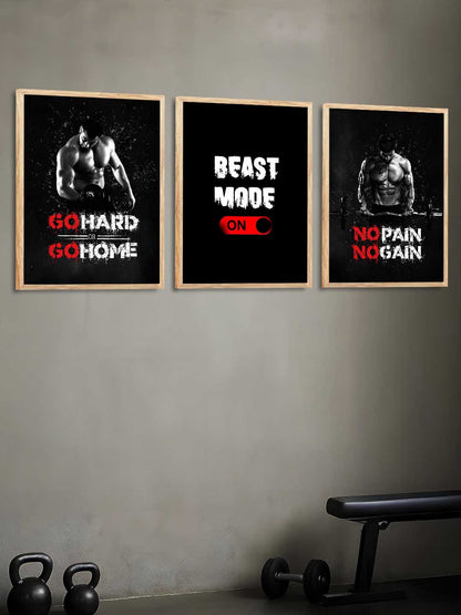Bodybuilding Motivational Gym Wall Art Paintings for Living Room Bedroom