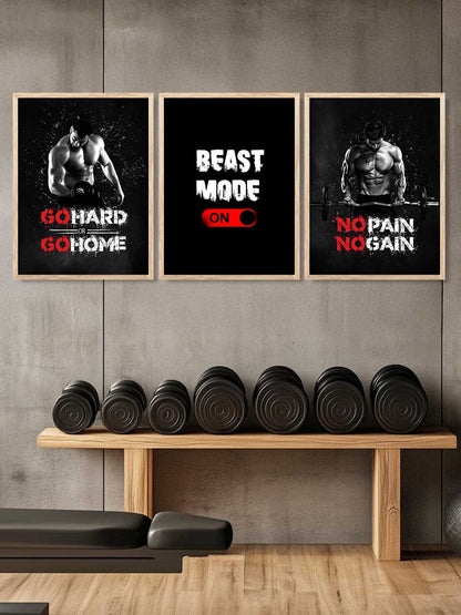 Bodybuilding Motivational Gym Wall Art Paintings for Living Room Bedroom