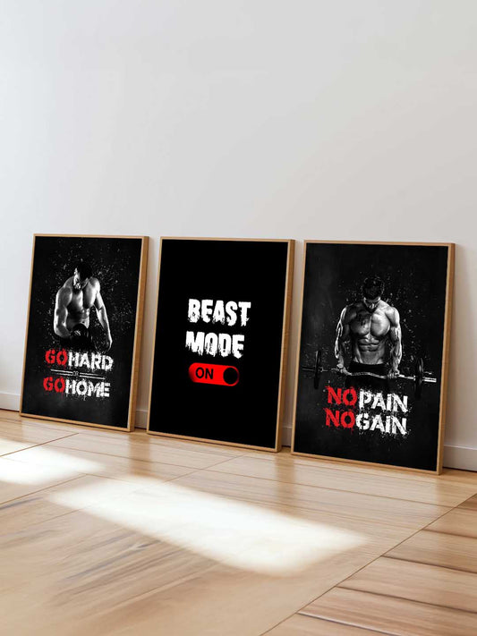 Bodybuilding Motivational Gym Wall Art Paintings for Living Room Bedroom
