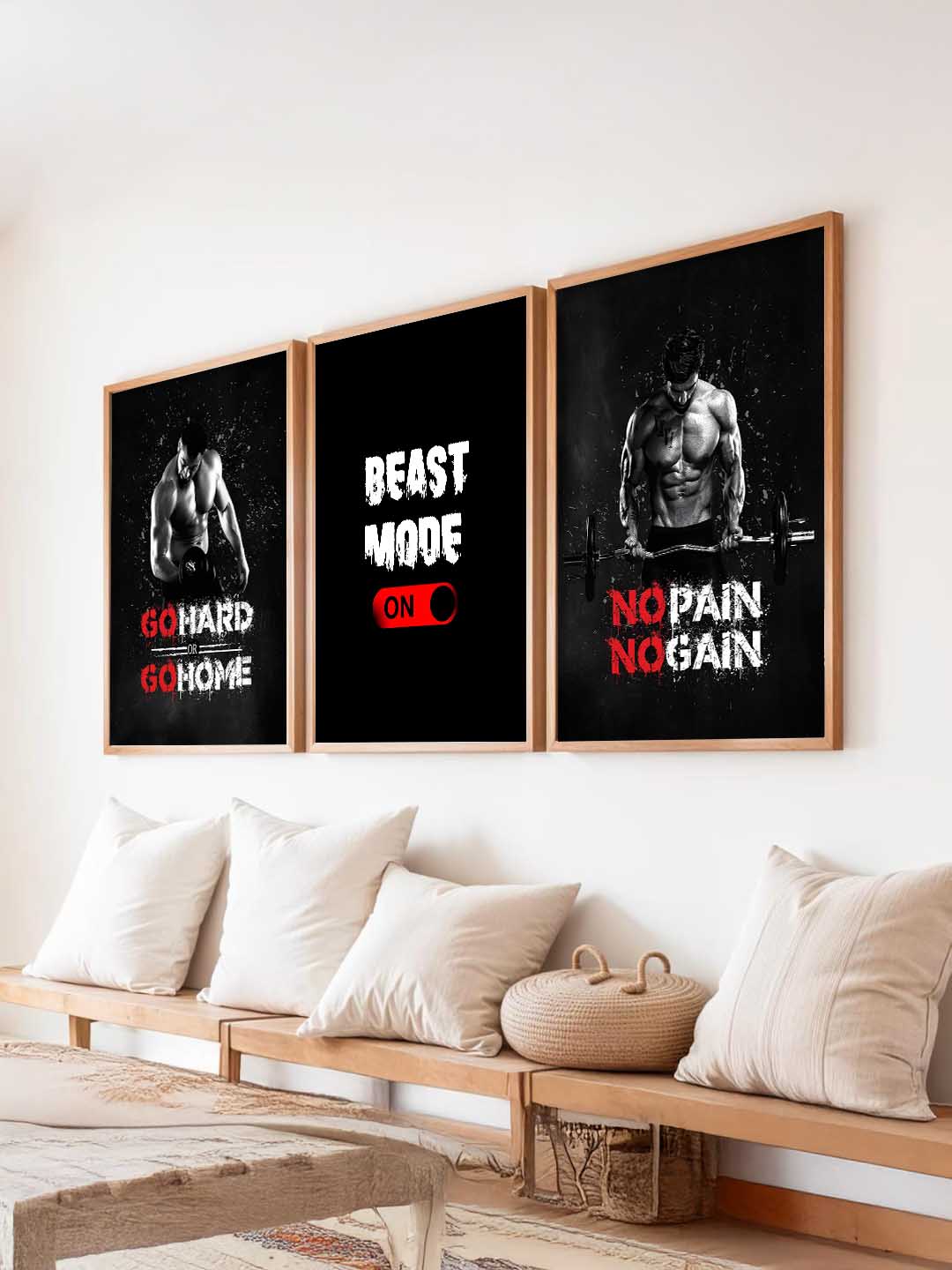Bodybuilding Motivational Gym Wall Art Paintings for Living Room Bedroom