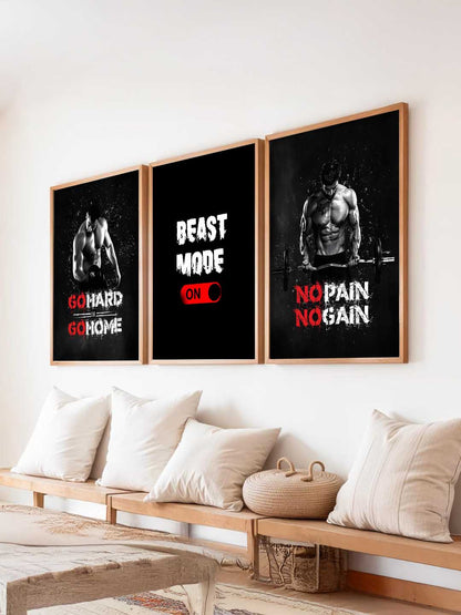 Bodybuilding Motivational Gym Wall Art Paintings for Living Room Bedroom