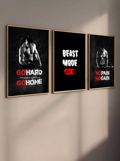 Bodybuilding Motivational Gym Wall Art Paintings for Living Room Bedroom