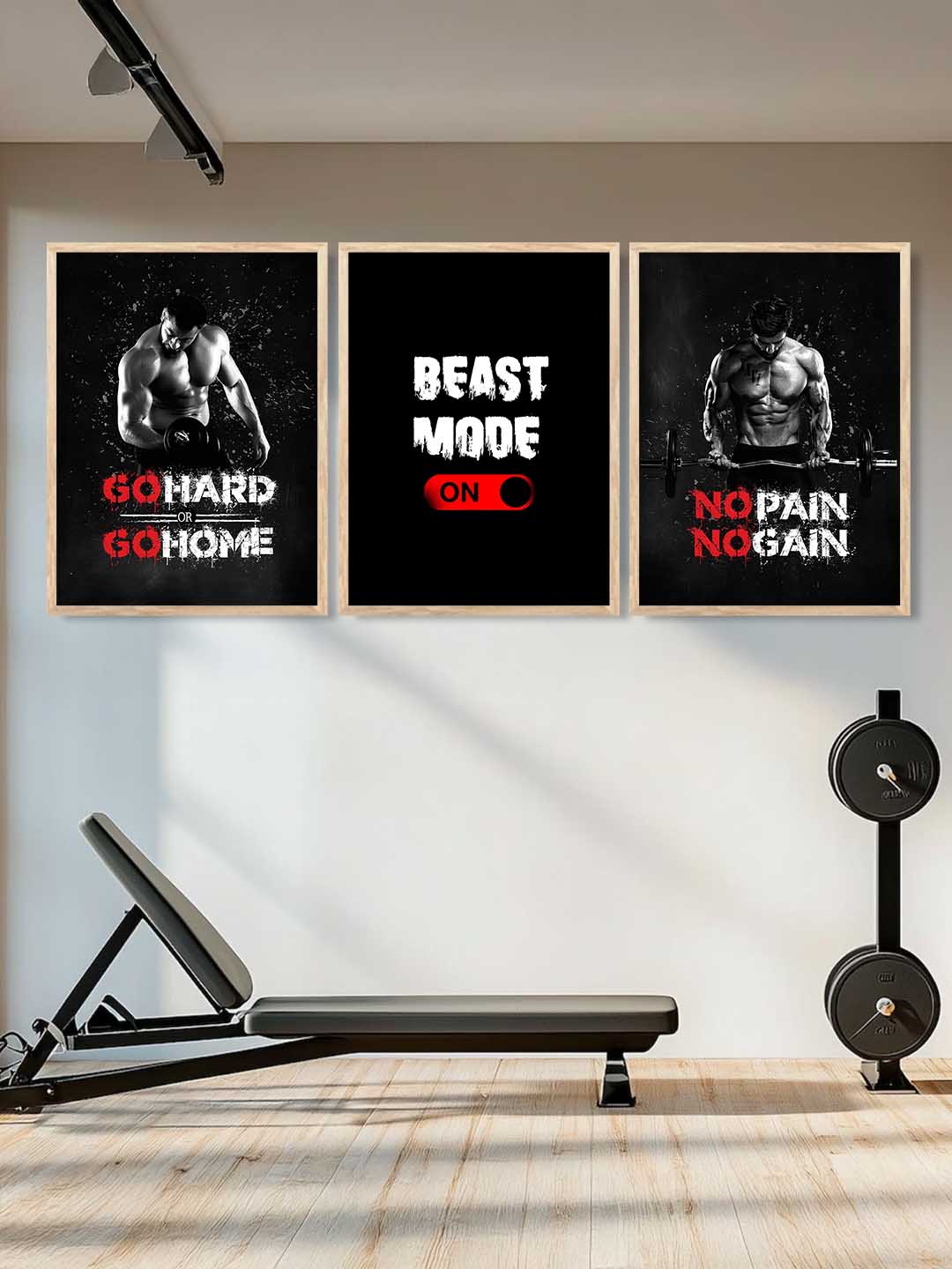 Bodybuilding Motivational Gym Wall Art Paintings for Living Room Bedroom