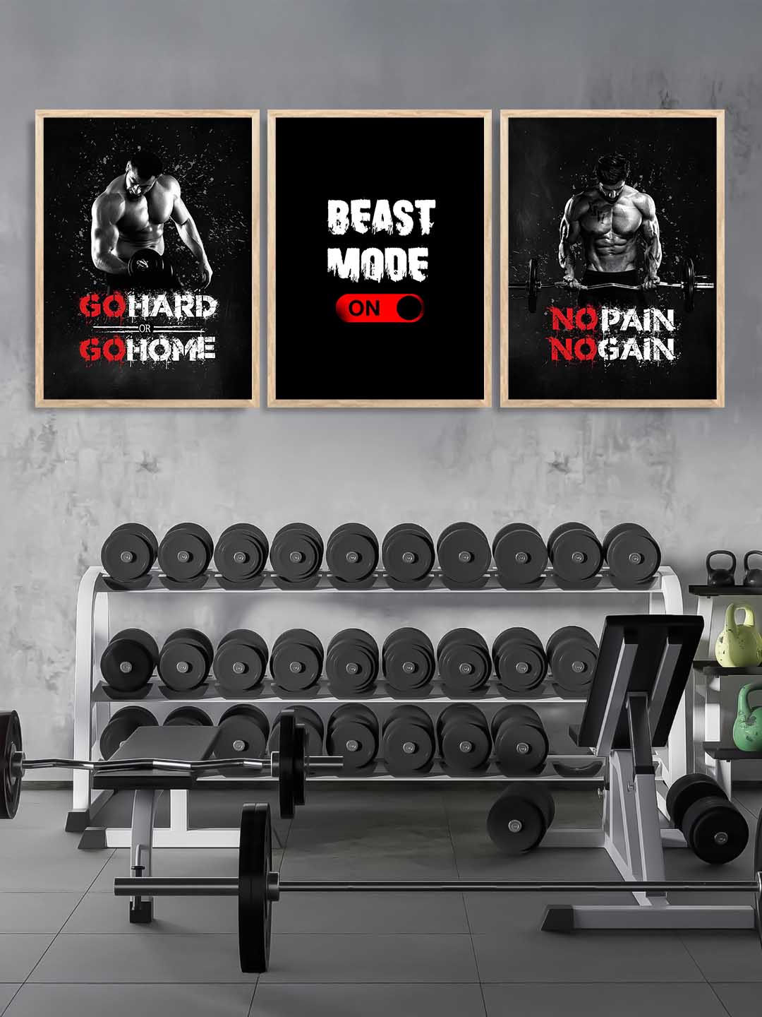 Bodybuilding Motivational Gym Wall Art Paintings for Living Room Bedroom