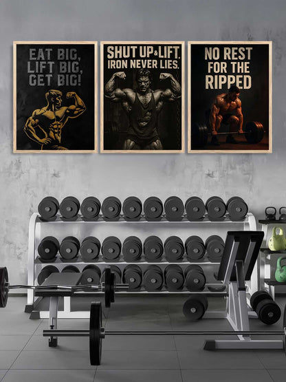 Bodybuilding Motivational Gym Wall Art Paintings for Living Room Bedroom