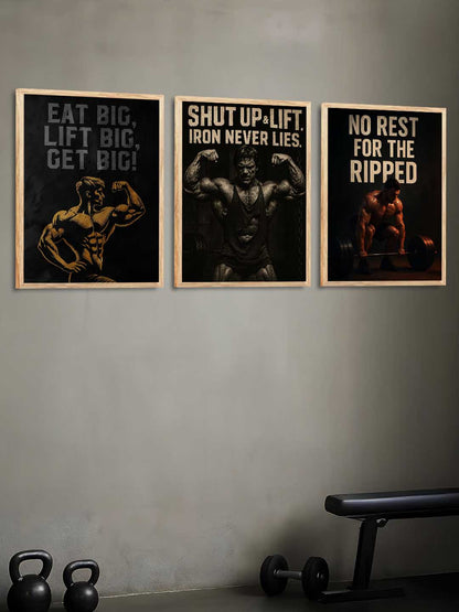 Bodybuilding Motivational Gym Wall Art Paintings for Living Room Bedroom