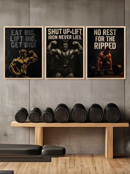 Bodybuilding Motivational Gym Wall Art Paintings for Living Room Bedroom