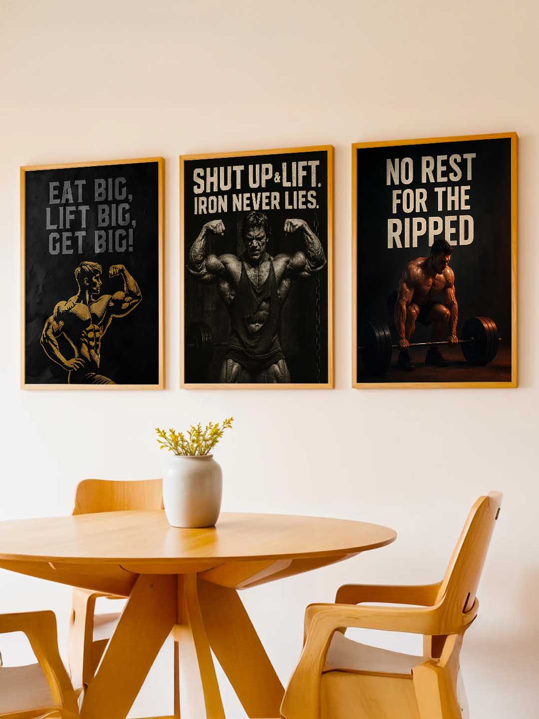 Bodybuilding Motivational Gym Wall Art Paintings for Living Room Bedroom