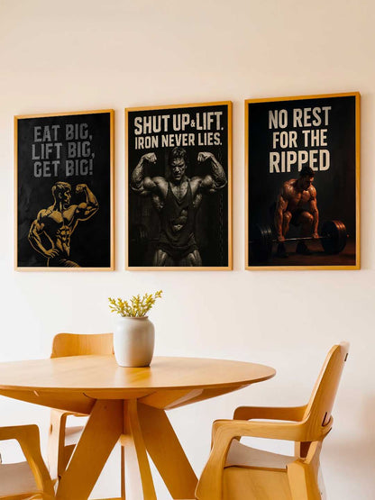 Bodybuilding Motivational Gym Wall Art Paintings for Living Room Bedroom