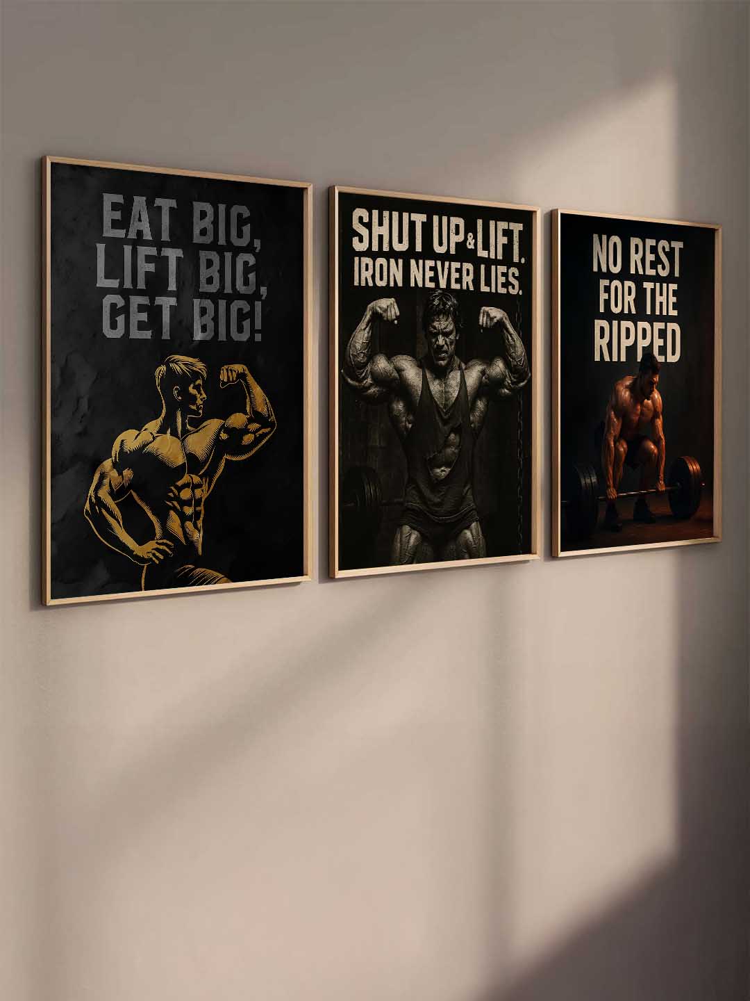 Bodybuilding Motivational Gym Wall Art Paintings for Living Room Bedroom