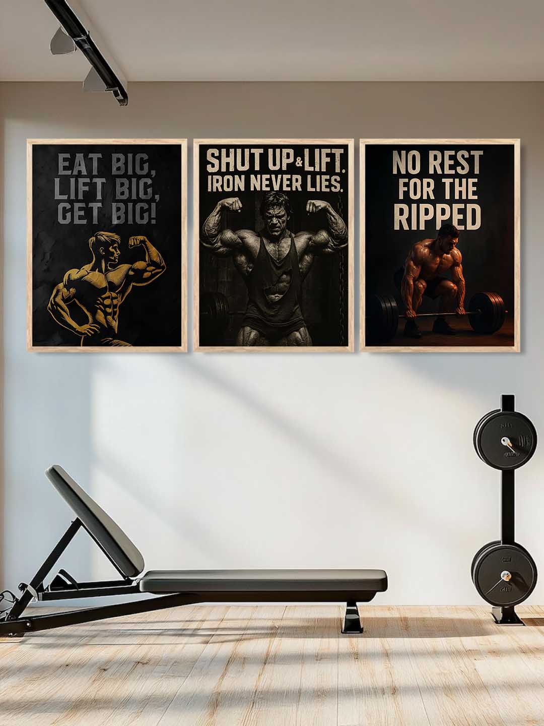Bodybuilding Motivational Gym Wall Art Paintings for Living Room Bedroom