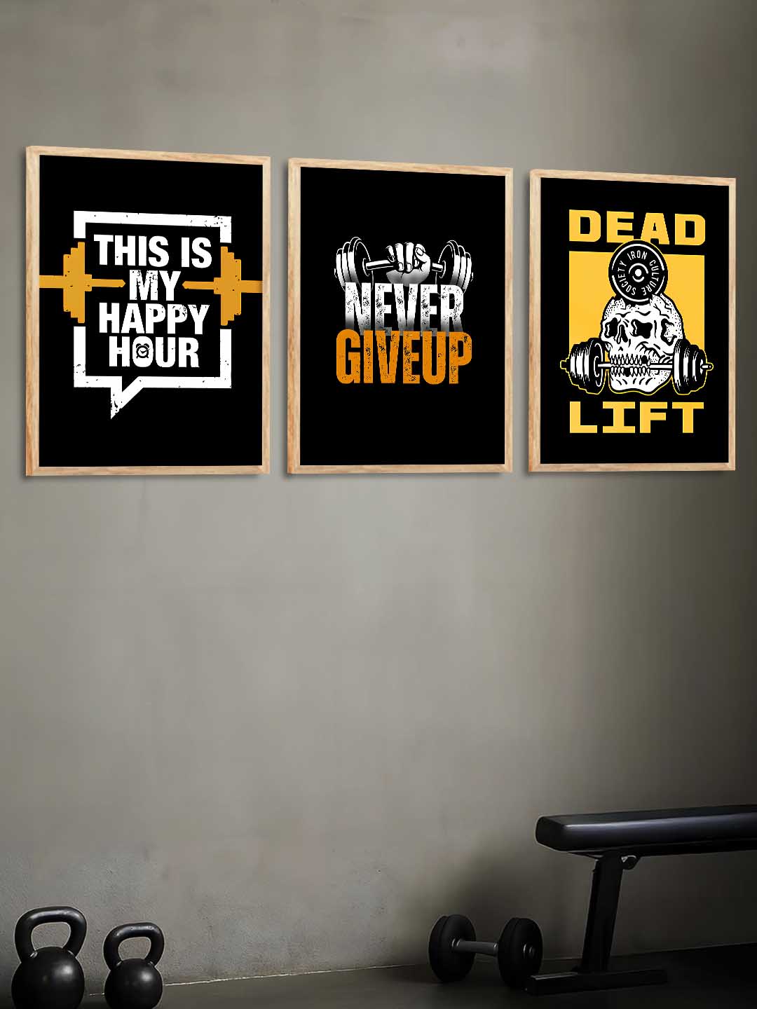 Fitness Workout Motivational Gym Wall Art Paintings for Living Room Bedroom