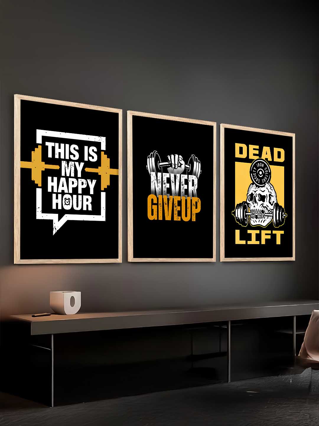 Fitness Workout Motivational Gym Wall Art Paintings for Living Room Bedroom