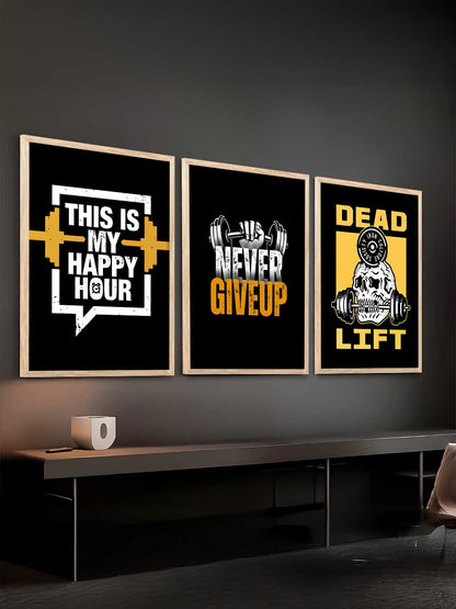 Fitness Workout Motivational Gym Wall Art Paintings for Living Room Bedroom