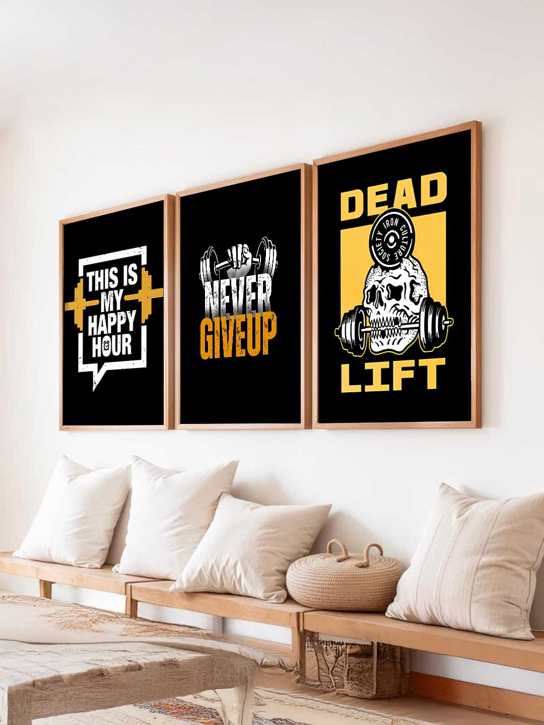 Fitness Workout Motivational Gym Wall Art Paintings for Living Room Bedroom