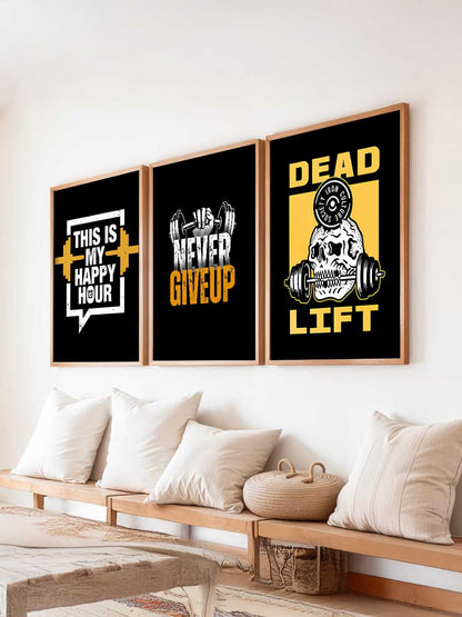 Fitness Workout Motivational Gym Wall Art Paintings for Living Room Bedroom