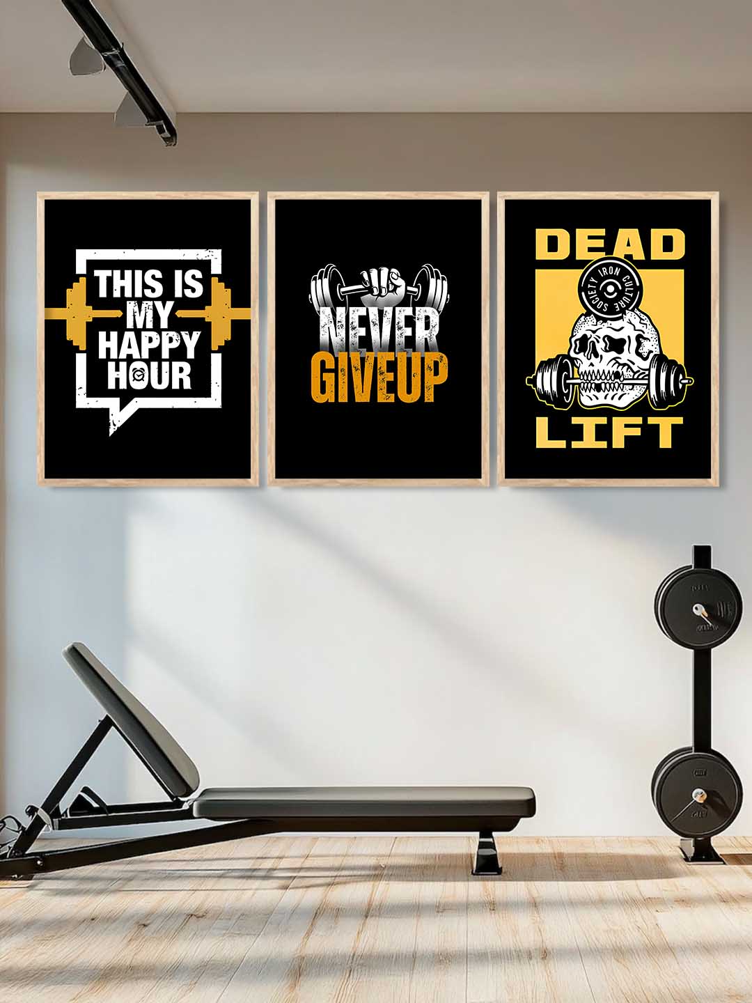 Fitness Workout Motivational Gym Wall Art Paintings for Living Room Bedroom