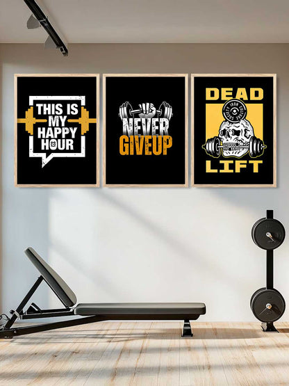 Fitness Workout Motivational Gym Wall Art Paintings for Living Room Bedroom