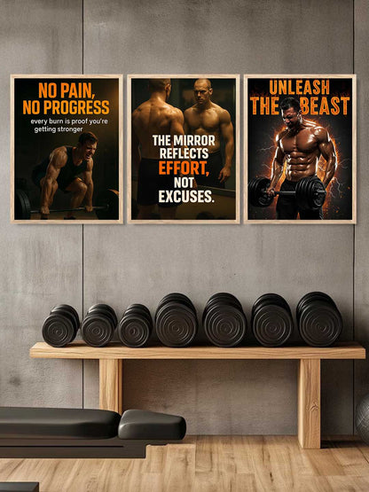 Bodybuilding Motivational Gym Wall Art Paintings for Living Room Bedroom