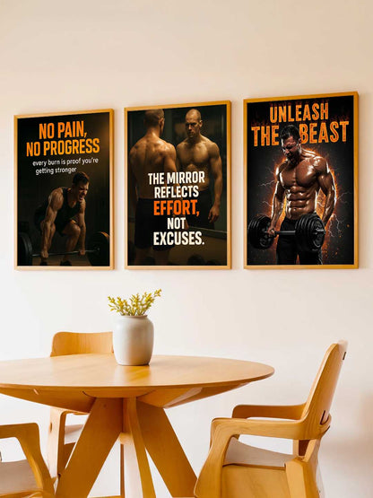 Bodybuilding Motivational Gym Wall Art Paintings for Living Room Bedroom