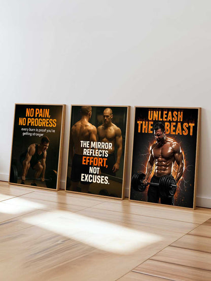 Bodybuilding Motivational Gym Wall Art Paintings for Living Room Bedroom