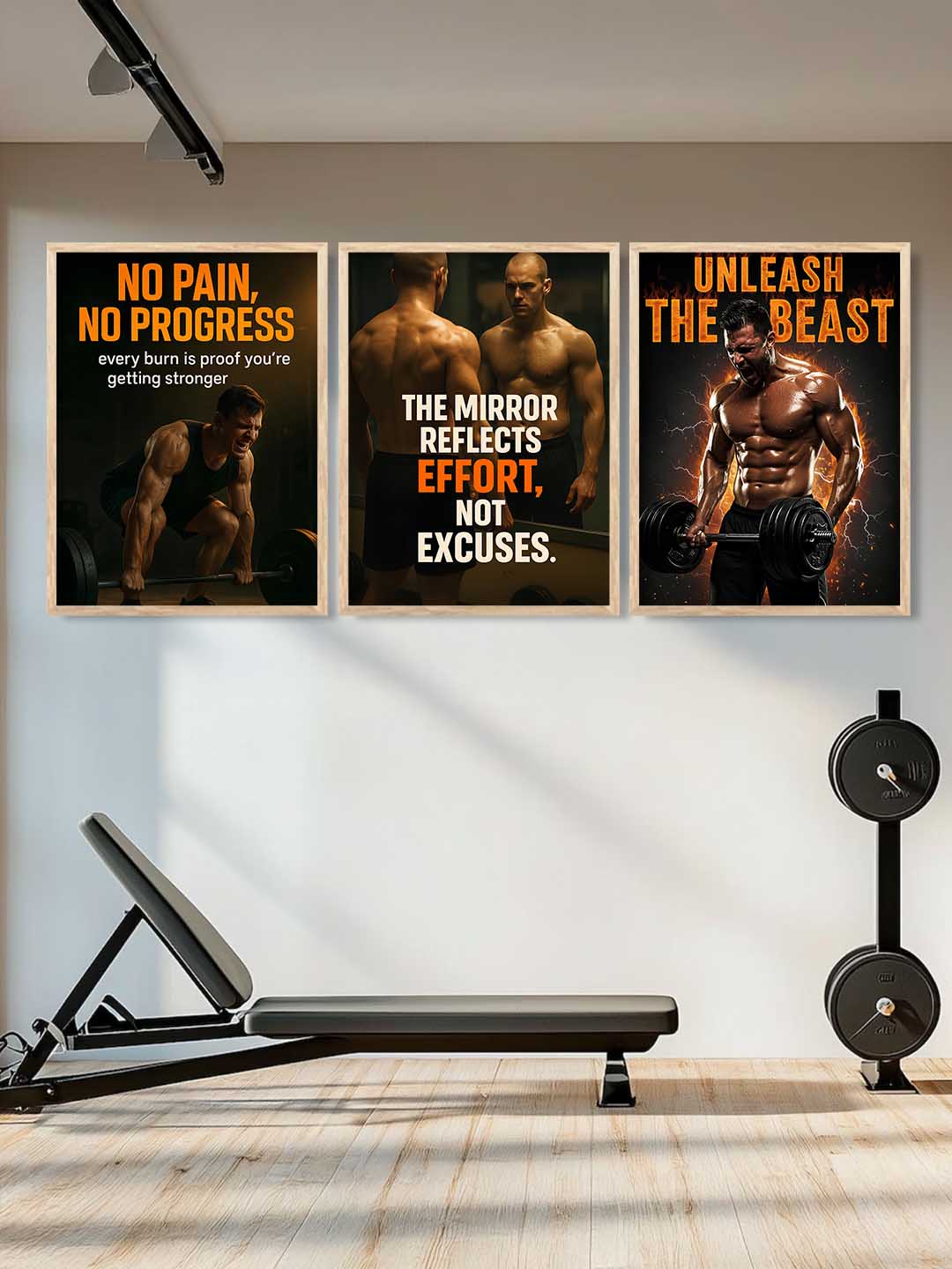 Bodybuilding Motivational Gym Wall Art Paintings for Living Room Bedroom