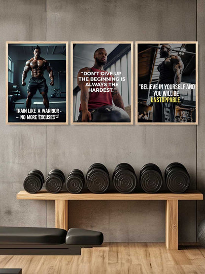 Fitness Workout  Motivational Gym Wall Art Paintings for Living Room Bedroom