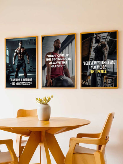 Fitness Workout  Motivational Gym Wall Art Paintings for Living Room Bedroom