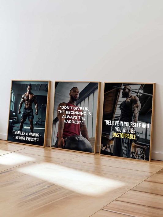 Fitness Workout  Motivational Gym Wall Art Paintings for Living Room Bedroom