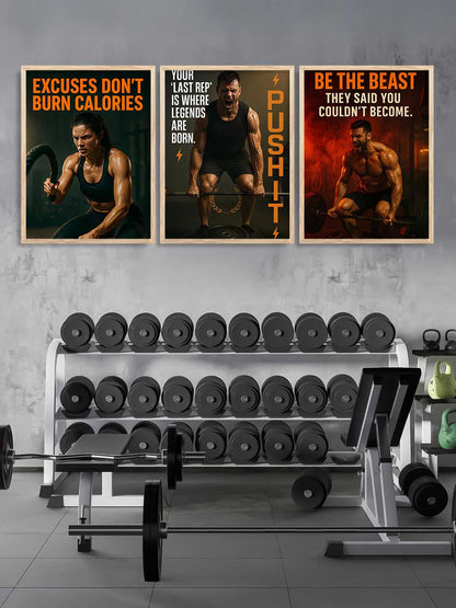 Bodybuilding  Workout  Motivational Gym Wall Art Paintings for Living Room Bedroom