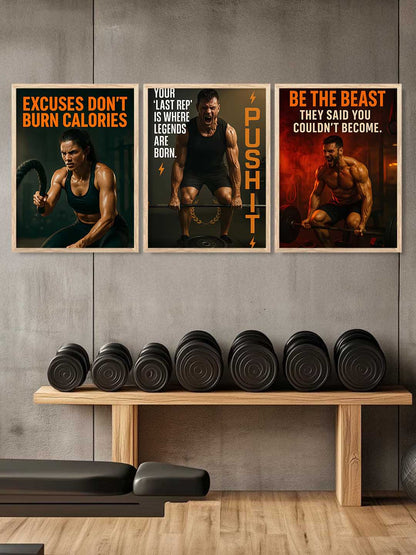 Bodybuilding  Workout  Motivational Gym Wall Art Paintings for Living Room Bedroom