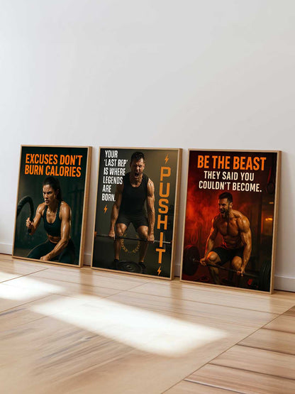 Bodybuilding  Workout  Motivational Gym Wall Art Paintings for Living Room Bedroom