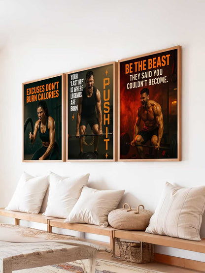 Bodybuilding  Workout  Motivational Gym Wall Art Paintings for Living Room Bedroom