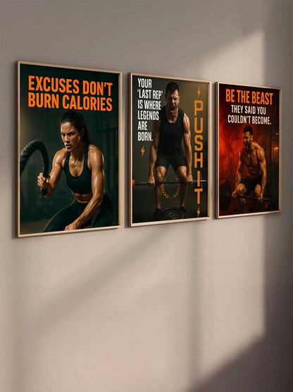 Bodybuilding  Workout  Motivational Gym Wall Art Paintings for Living Room Bedroom