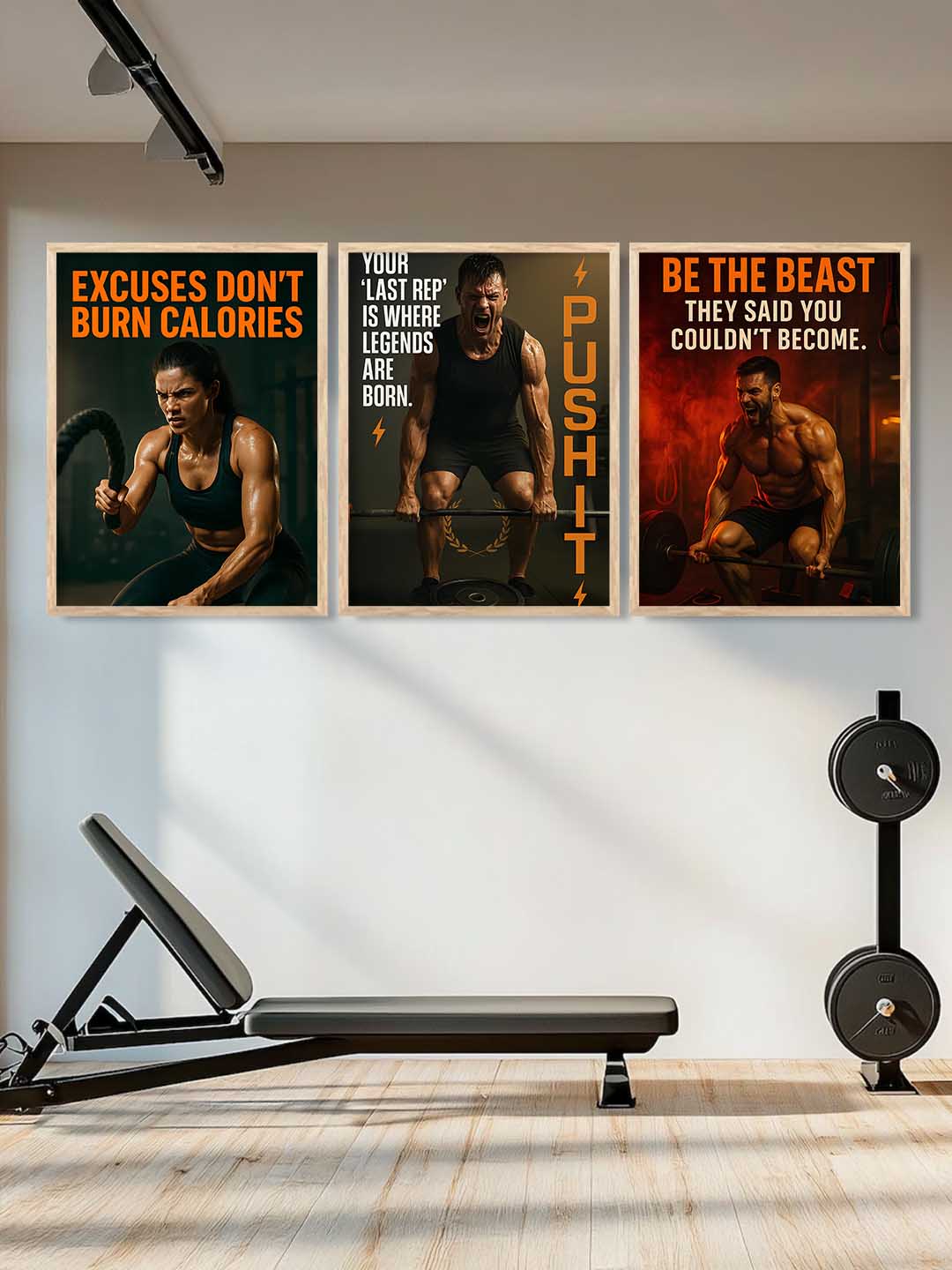 Bodybuilding  Workout  Motivational Gym Wall Art Paintings for Living Room Bedroom