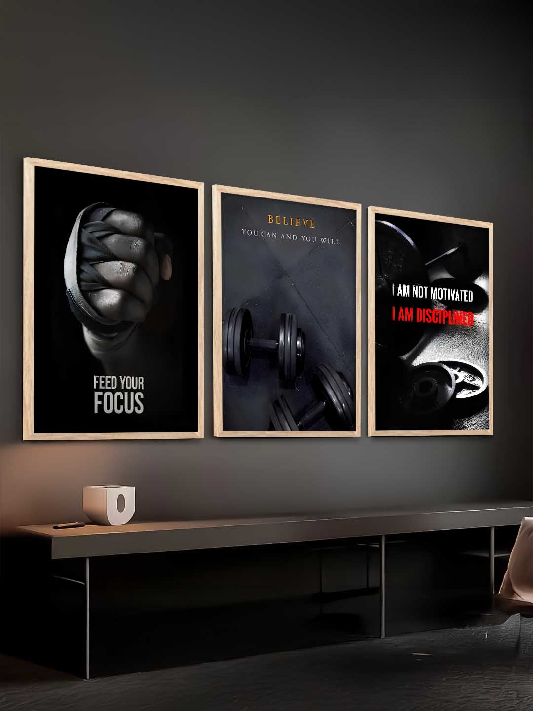 Workout Motivational Gym Wall Art Paintings for Living Room Bedroom