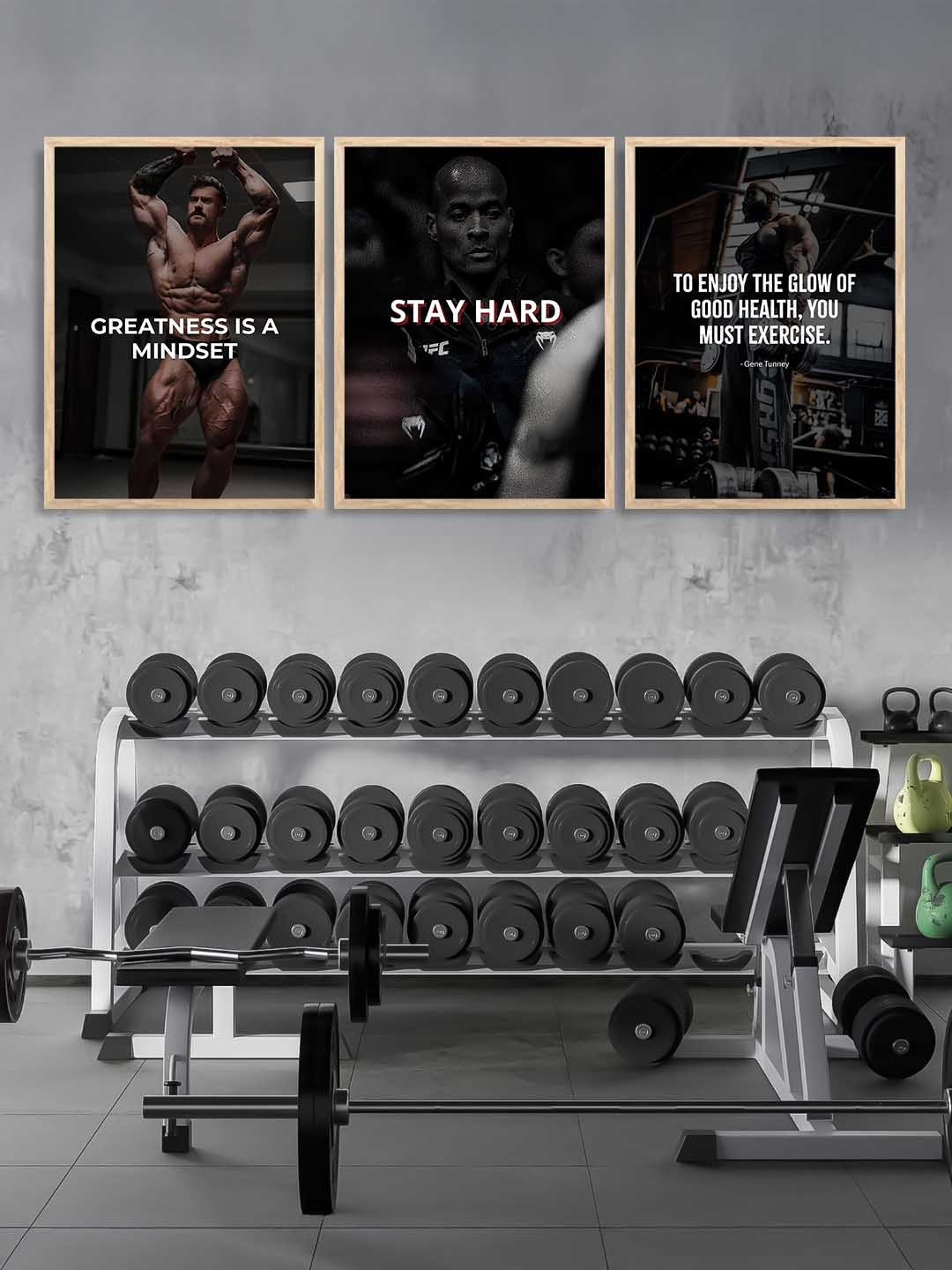 Fitness Workout Motivational Gym Wall Art Paintings for Living Room Bedroom