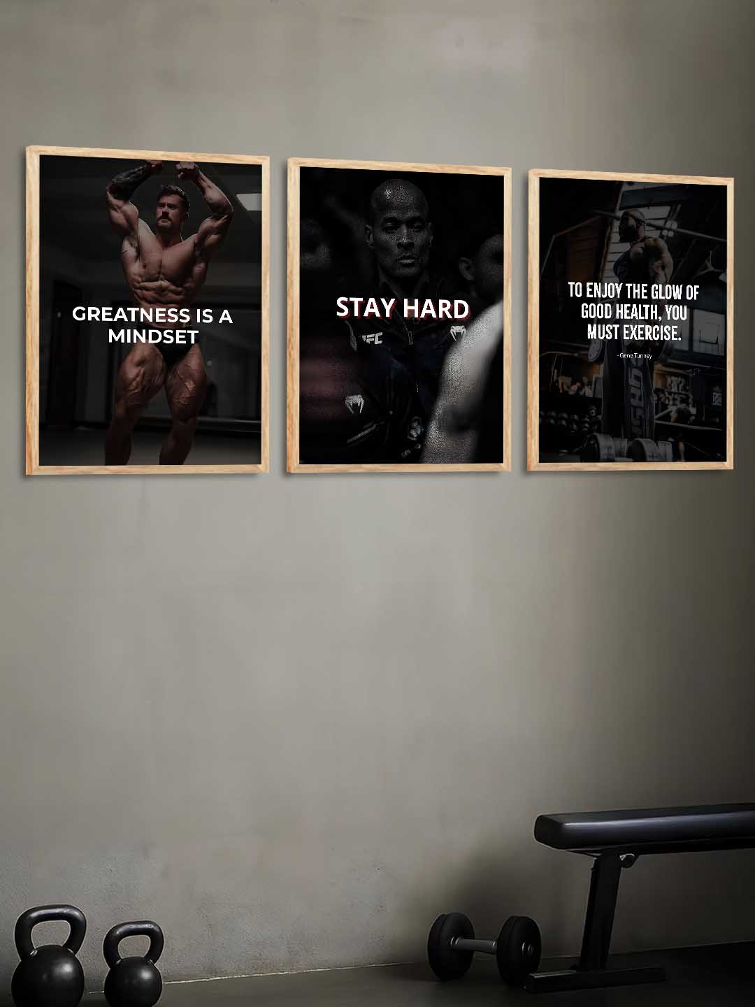 Fitness Workout Motivational Gym Wall Art Paintings for Living Room Bedroom