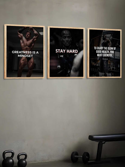 Fitness Workout Motivational Gym Wall Art Paintings for Living Room Bedroom