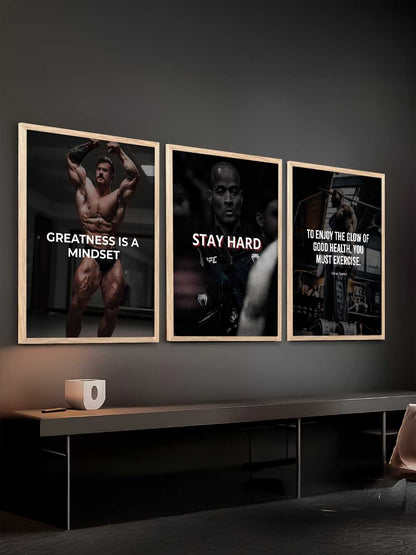 Fitness Workout Motivational Gym Wall Art Paintings for Living Room Bedroom