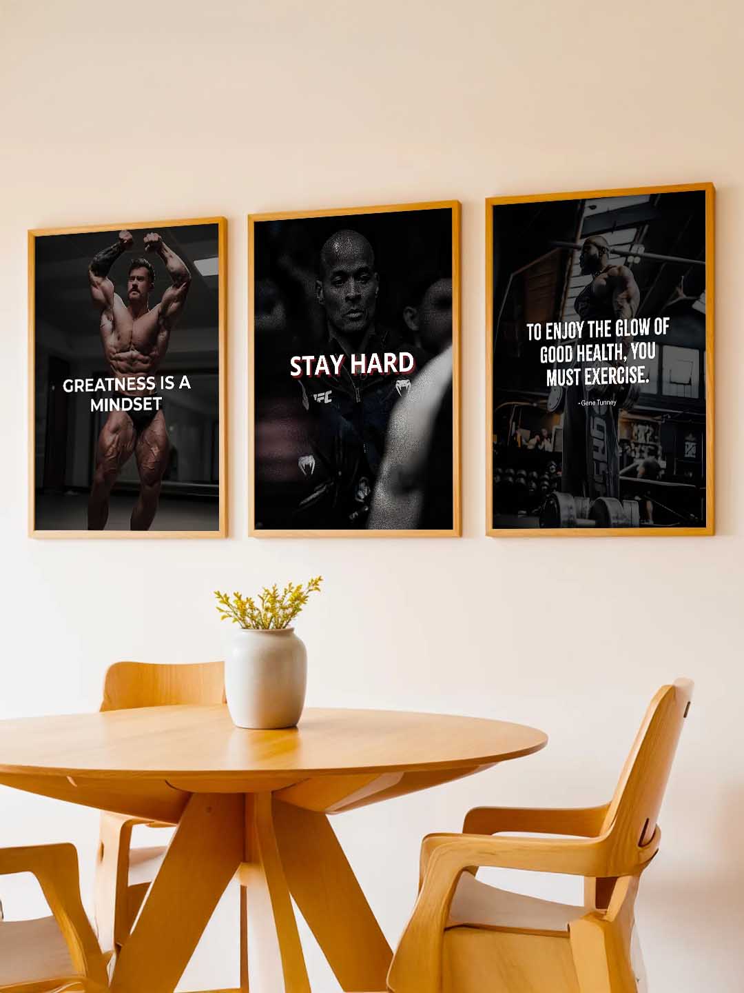 Fitness Workout Motivational Gym Wall Art Paintings for Living Room Bedroom