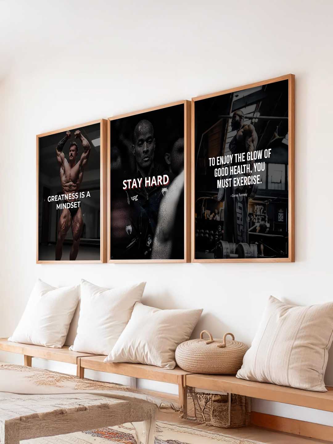 Fitness Workout Motivational Gym Wall Art Paintings for Living Room Bedroom