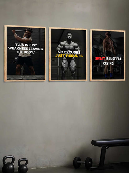 Fitness Workout Inspirational  Gym Wall Art Paintings for Living Room Bedroom